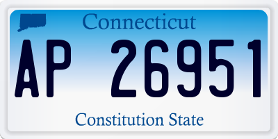 CT license plate AP26951