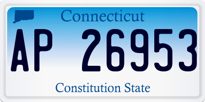 CT license plate AP26953