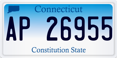 CT license plate AP26955