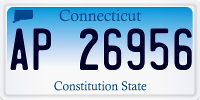 CT license plate AP26956