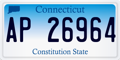 CT license plate AP26964