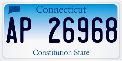 CT license plate AP26968
