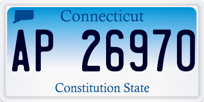CT license plate AP26970