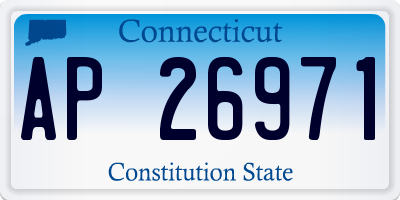CT license plate AP26971