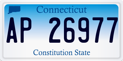 CT license plate AP26977