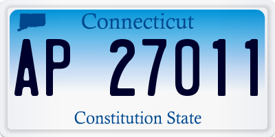 CT license plate AP27011