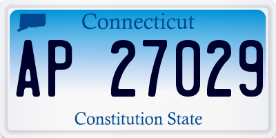 CT license plate AP27029