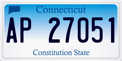CT license plate AP27051