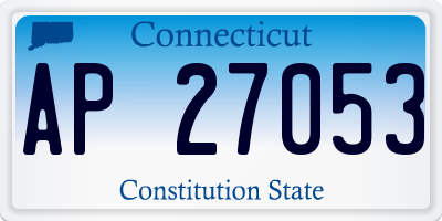 CT license plate AP27053