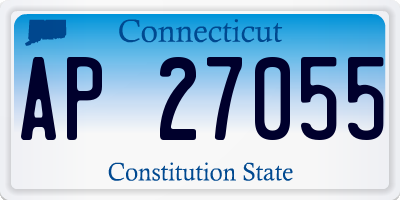 CT license plate AP27055