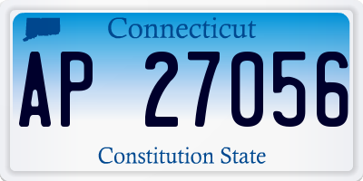 CT license plate AP27056