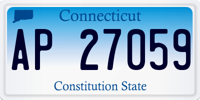 CT license plate AP27059