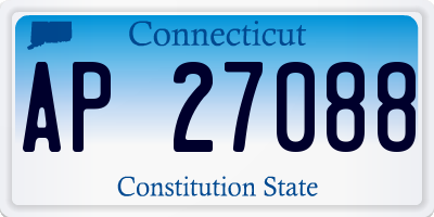 CT license plate AP27088
