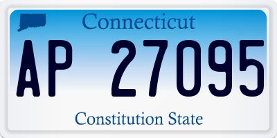 CT license plate AP27095