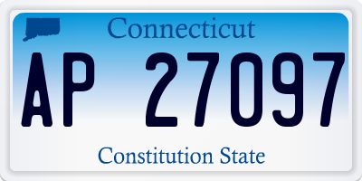 CT license plate AP27097