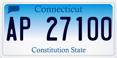 CT license plate AP27100
