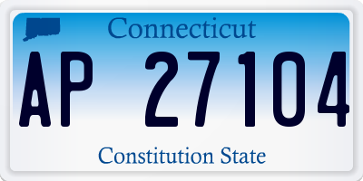 CT license plate AP27104