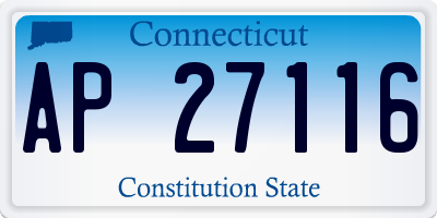CT license plate AP27116