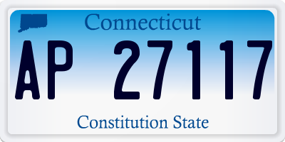 CT license plate AP27117
