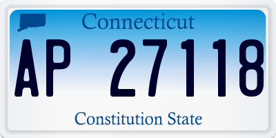 CT license plate AP27118