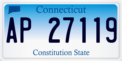 CT license plate AP27119