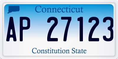 CT license plate AP27123