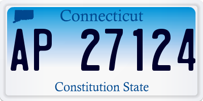 CT license plate AP27124