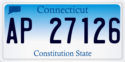 CT license plate AP27126