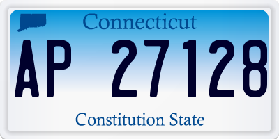 CT license plate AP27128