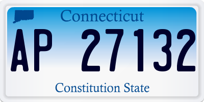 CT license plate AP27132