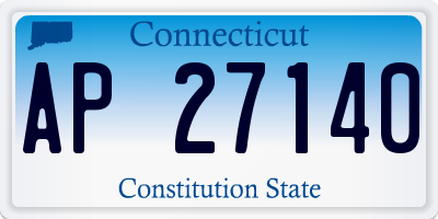 CT license plate AP27140