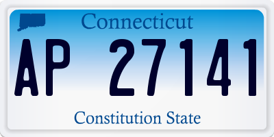 CT license plate AP27141
