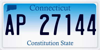 CT license plate AP27144