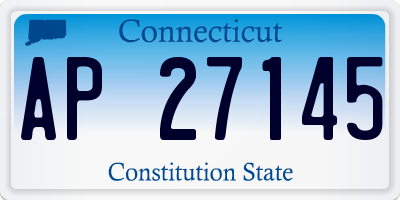 CT license plate AP27145