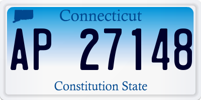 CT license plate AP27148