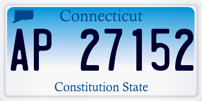 CT license plate AP27152