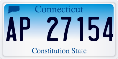 CT license plate AP27154