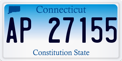CT license plate AP27155
