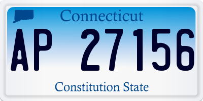 CT license plate AP27156