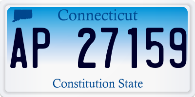 CT license plate AP27159
