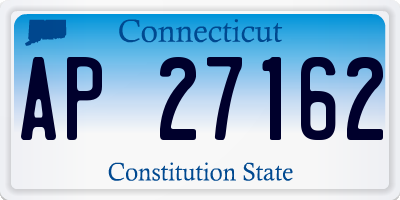 CT license plate AP27162