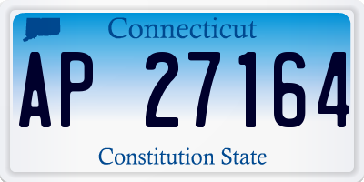 CT license plate AP27164