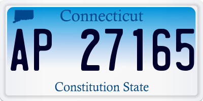 CT license plate AP27165