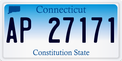 CT license plate AP27171
