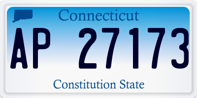 CT license plate AP27173
