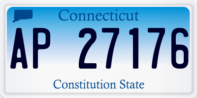 CT license plate AP27176