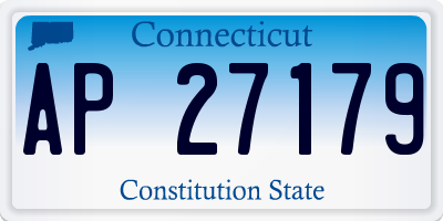 CT license plate AP27179