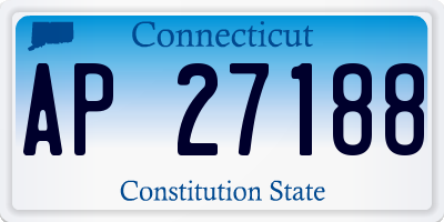 CT license plate AP27188