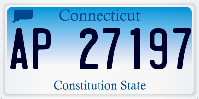 CT license plate AP27197