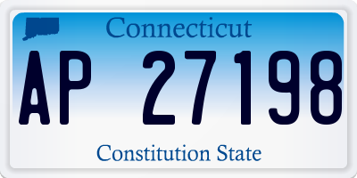 CT license plate AP27198